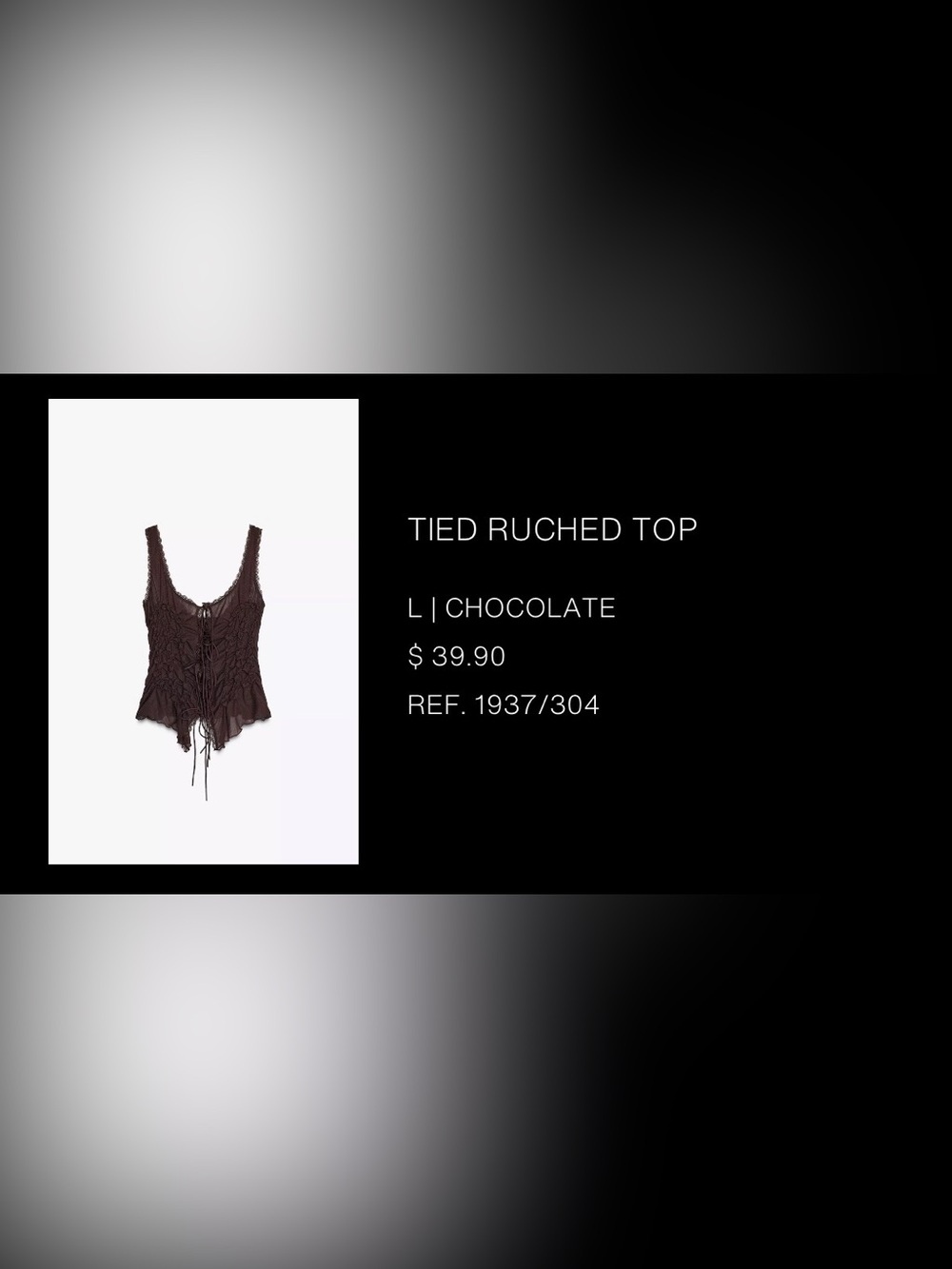 Zara Tied Ruched Top - Picture 2 of 3